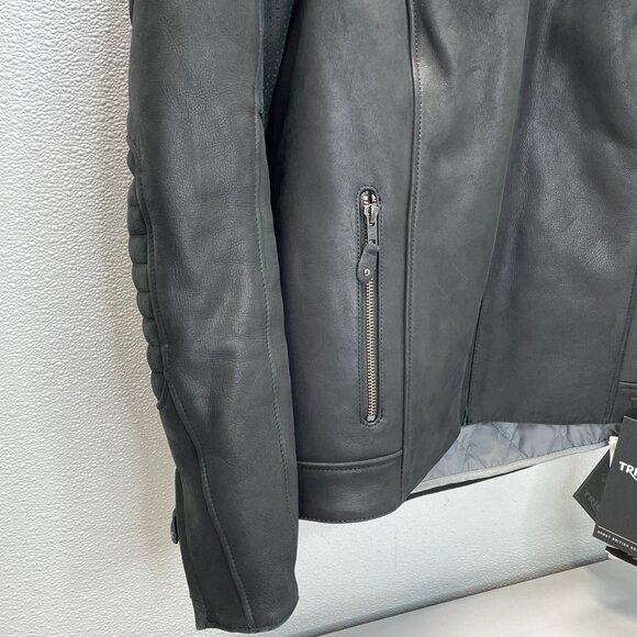 NEW TRIUMPH Women’s Roxbury Leather Motorcycle Jacket Size XL Black - Picture 3 of 8